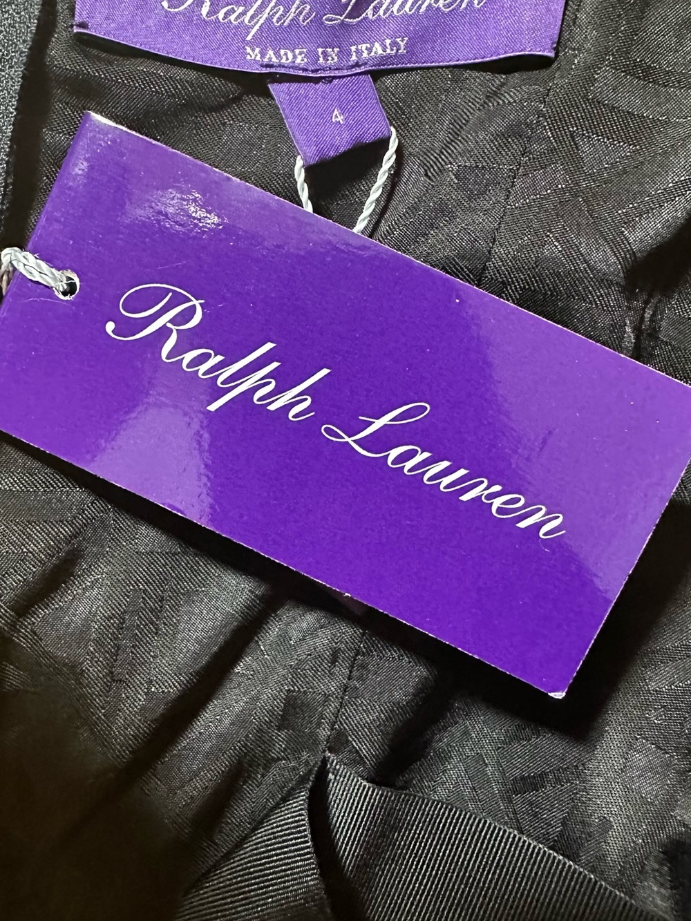 Ralph Lauren Purple Label Strapless Dark Green Plaid Gown with Gold Appliqué - Picture 5 of 5